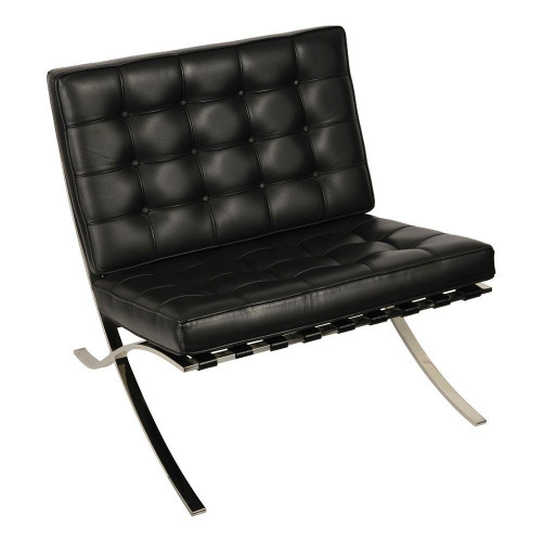 кресло barcelona style chair черное в Костроме