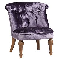 кресло sophie tufted slipper chair вельвет фиолетовое в Костроме