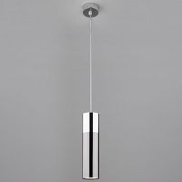 подвесной светильник eurosvet double topper 50135/1 led хром/черный жемчуг в Костроме