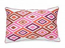 розовая декоративная подушка прямоугольная eclectic style ромбы в Костроме