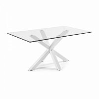 стол arya 160x90 white, clear glass c435c07 от la forma (ex julia grup) в Костроме