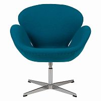 кресло swan chair темно-голубое в Костроме