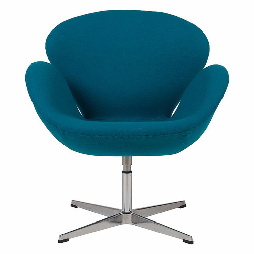 кресло swan chair темно-голубое в Костроме