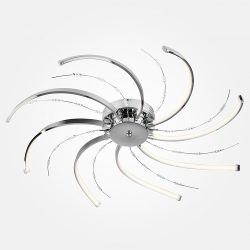 потолочная светодиодная люстра eurosvet twist 90054/8 хром в Костроме