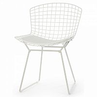 стул bertoia side кожаный standart белый в Костроме