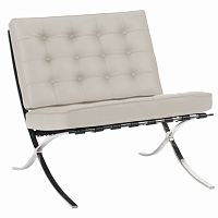 кресло barcelona chair молочное в Костроме