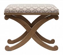 табурет деревянный мягкий x-leg stool коричневый в Костроме