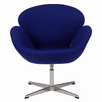 кресло swan chair синее в Костроме