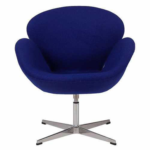 кресло swan chair синее в Костроме