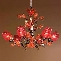 люстра 6755/8 v0889 от mm lampadari коричневая/красная в Костроме