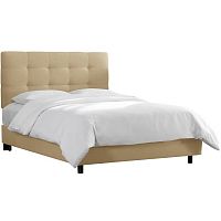 кровать двуспальная с мягкой спинкой 180х200 бежевая alice tufted beige в Костроме