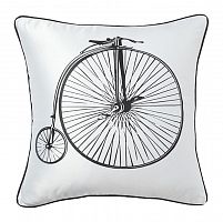 подушка с ретро-велосипедом retro bicycle white в Костроме