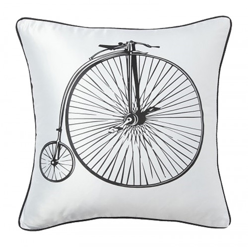 подушка с ретро-велосипедом retro bicycle white в Костроме