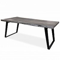 большой обеденный стол дживан platinum black из массива дерева 200x100 в Костроме