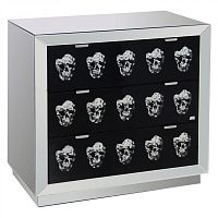 зеркальный комод с ящиками safe (черепа) зеркальный, черный в Костроме