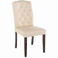 стул деревянный menson dark walnut / fabric cream в Костроме