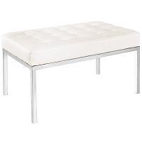 скамья bench белая кожа в Костроме