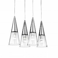 дизайнерский подвесной светильник ideal lux cono sb3 cromo в Костроме