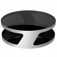 столик журнальный circle black серебряный , чёрный в Костроме