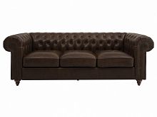 диван chester classic трехместный прямой коричневый в Костроме
