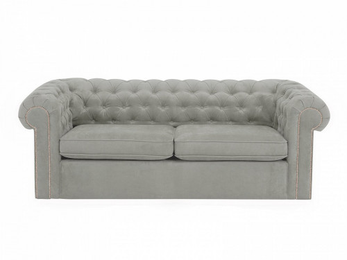диван chesterfield прямой серый с механизмом седафлекс в Костроме