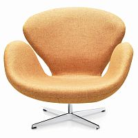 кресло swan chair коричневое в Костроме