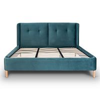 кровать двуспальная 180х200 из велюра бирюзовая brighton в Костроме