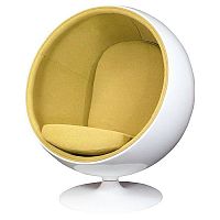 кресло eero ball chair бело-горчичное в Костроме