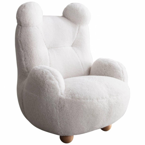 кресло papa bear мех белое в Костроме