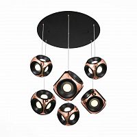 подвесная светодиодная люстра st luce cratere sl948.303.07 черная в Костроме