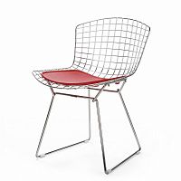 стул bertoia side кожаный standart красная подушка в Костроме