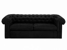 диван chesterfield прямой черный в Костроме