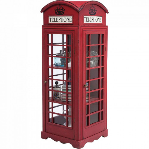 шкаф-витрина london telephone красный в Костроме