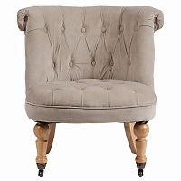 кресло amelie french country chair серо-бежевое в Костроме