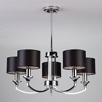подвесная люстра eurosvet diana 60067/5 хром черная в Костроме