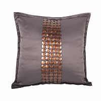 декоративная подушка handwork exclusive квадратная темно-серая в Костроме