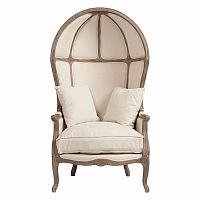 кресло с капюшоном versailles chair белый лен в Костроме
