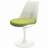 стул eero saarinen style tulip chair зеленая подушка в Костроме