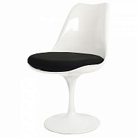 стул eero saarinen style tulip chair черная подушка в Костроме