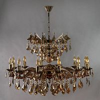 подвесная люстра ambiente leon 2128/12+12 pb tear drop бронза в Костроме