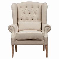 кресло wing back armchair белый лен в Костроме