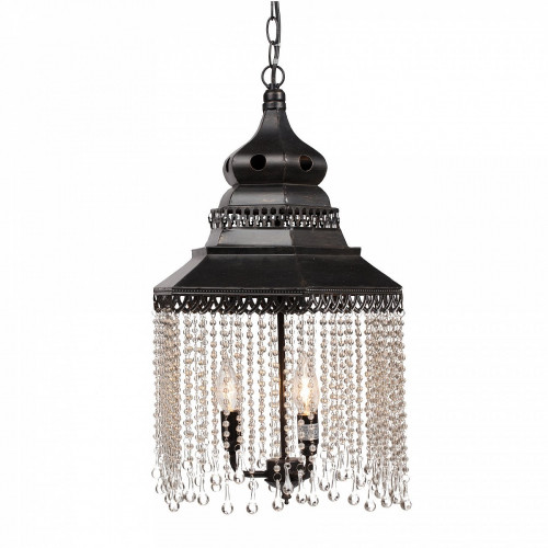 люстра подвесная черная с хрустальными подвесками chandelier в Костроме