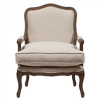 кресло мягкое с подлокотниками бежевое louisa bergere chair в Костроме