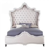 кровать двуспальная 180х200 серая с каретной стяжкой imperial в Костроме