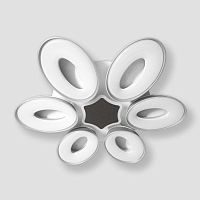 потолочная светодиодная люстра ambrella light orbital granule fg1022/6+1 wh 144w+80w d1000 в Костроме