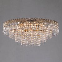 потолочная люстра eurosvet diadema 10078/10 золото/прозрачный хрусталь strotskis в Костроме