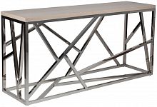 консоль geometric 180x50x90 металл, светло-коричневая столешица в Костроме