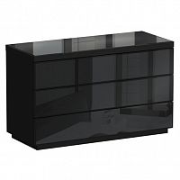 комод kristal 3 ящика черный глянец в Костроме
