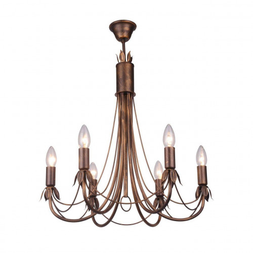 подвесная люстра toplight lucinda tl7350d-06br в Костроме