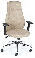 кресло для руководителя norden chairs милан, обивка: текстиль, цвет: ткань светло-бежевая в Костроме